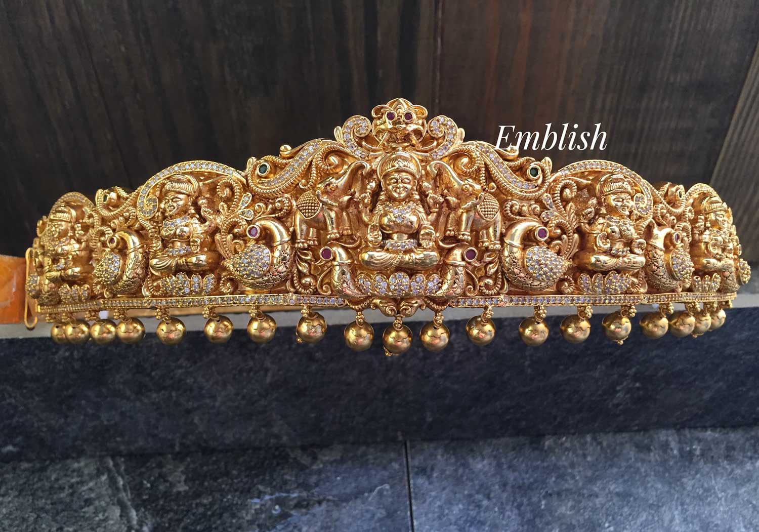 Gold alike Lakshmi intricate work hipbelt 